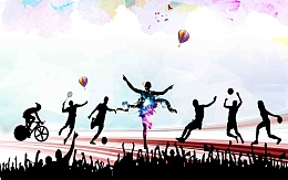 春季运动会海报背景模板