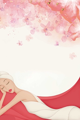 美容院养生SPA海报背景psd