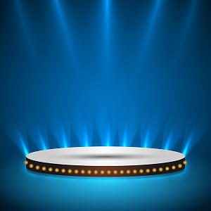 蓝色大气的舞台设计背景