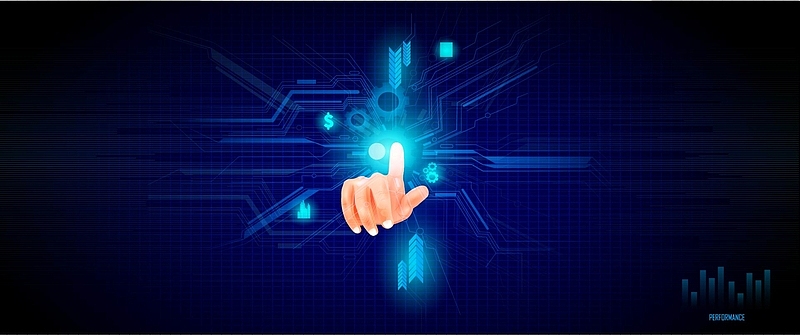 深蓝科技感背景商务淘宝banner