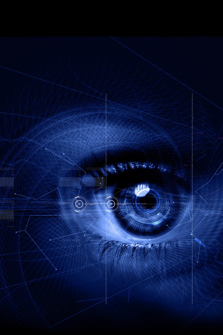 梦幻蓝色眼睛海报背景