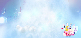 没状况文艺小清新气泡梦幻蓝banner