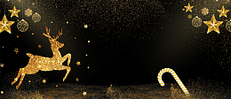 圣诞黑金质感电商banner