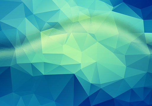 蓝绿色低多面体几何背景素材