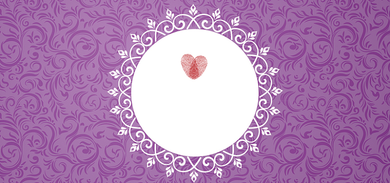 紫色婚礼纹理几何紫色banner背景