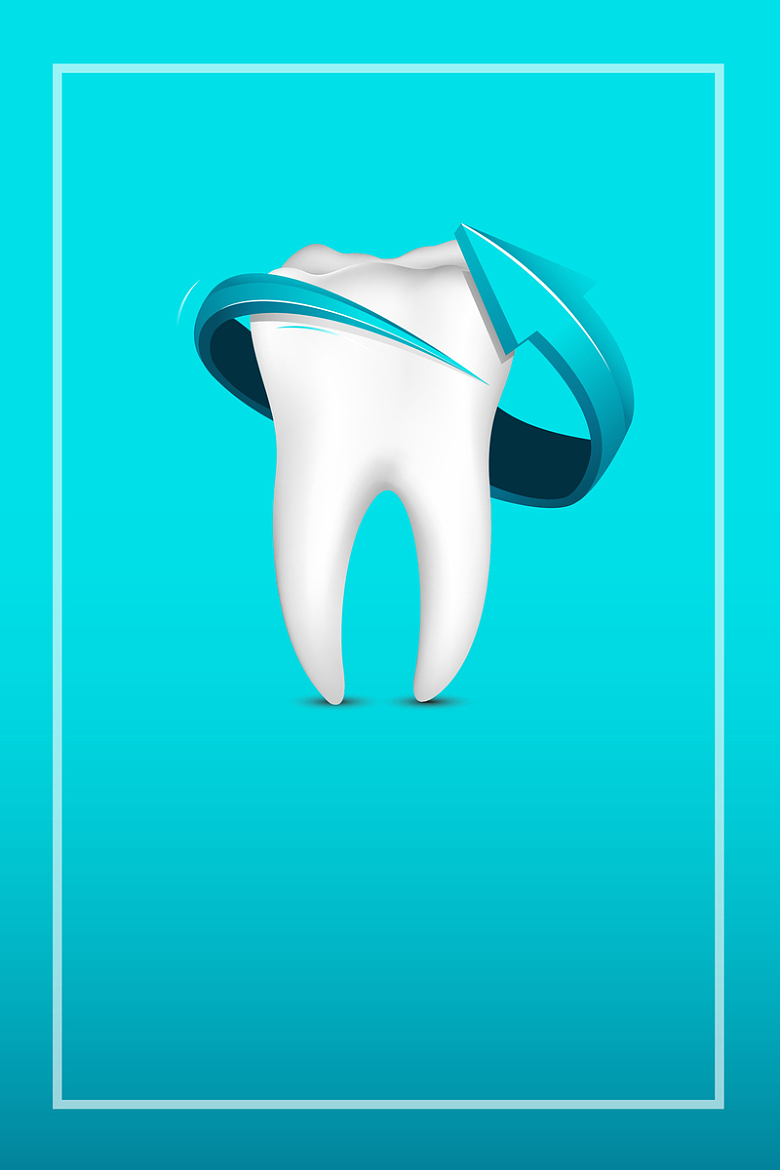 矢量牙齿健康美白诊疗背景