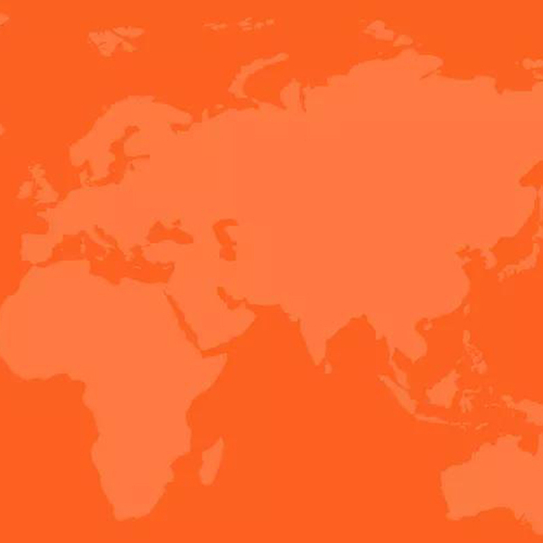 橙色地图背景
