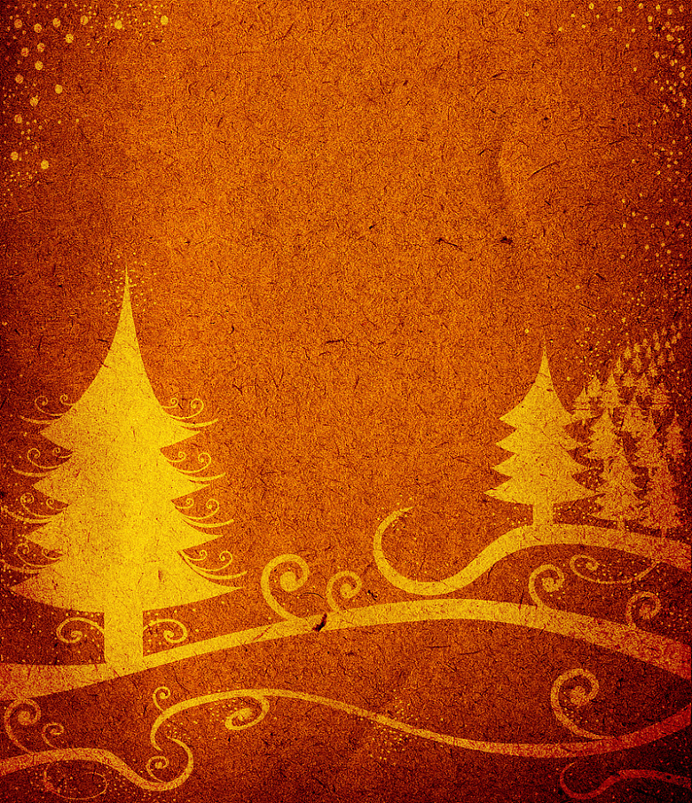 圣诞节棕红色圣诞树抽象背景图