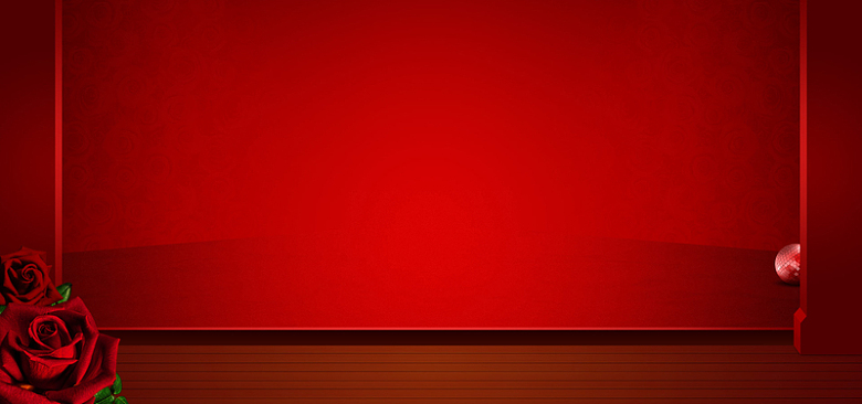 天猫甜蜜情人节浪漫大气护肤品红色海报背景