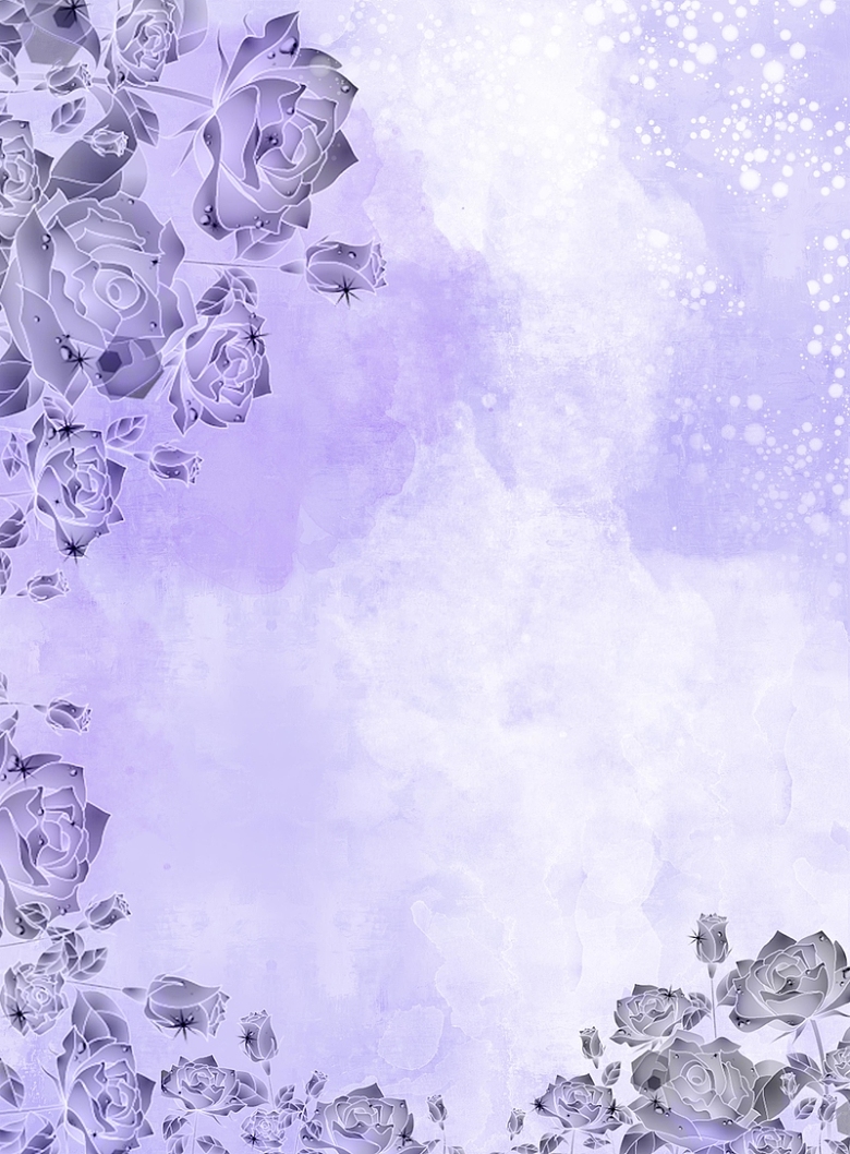 母亲节紫色花纹海报背景