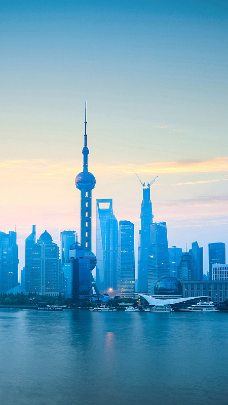 远景建筑背景jpg简约上海东方明珠旅游psd素材psdjpg上海滩风光背景