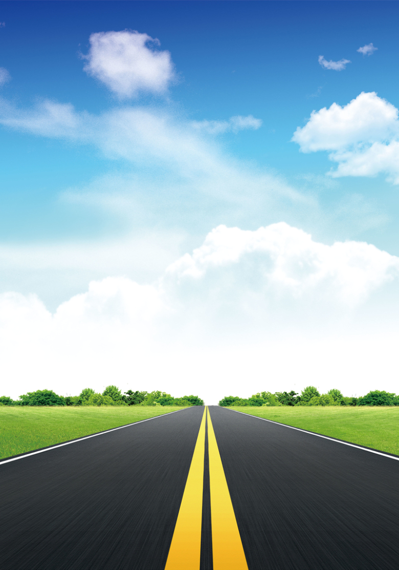 蓝色天空下的马路背景素材