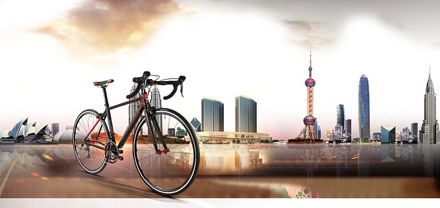 淘宝公路车全屏海报背景模板