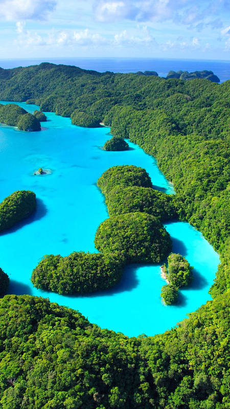 高清绿水青山俯视背景