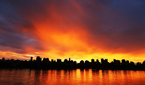 png红色黄昏城市建筑ps源文件h5背景素材(1280x1920)png淘宝扁平深