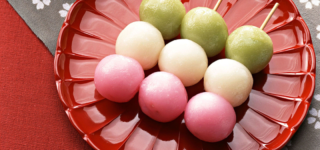 日本清新文艺美食团子糯米樱花抹茶