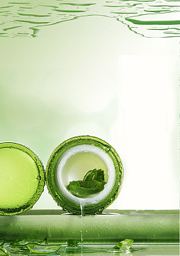 清新唯美芦荟海报背景素材