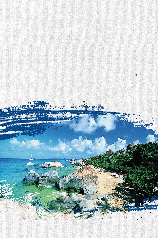 亚龙湾海报背景素材