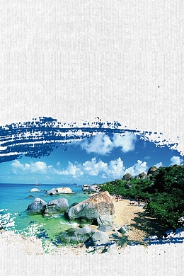 亚龙湾海报背景素材