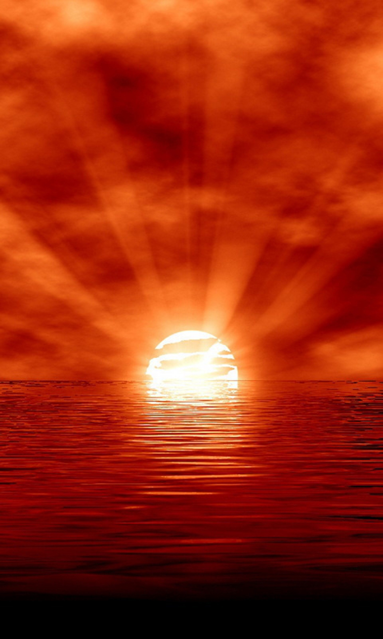 海上落日摄影素材