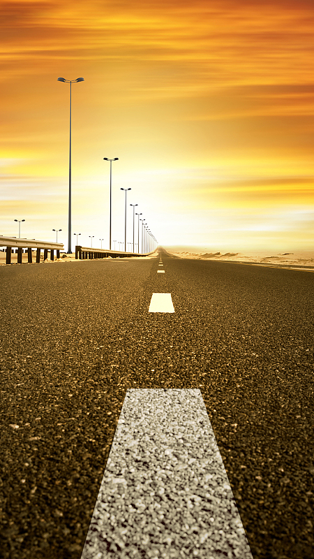 城市夕阳渐变大气背景