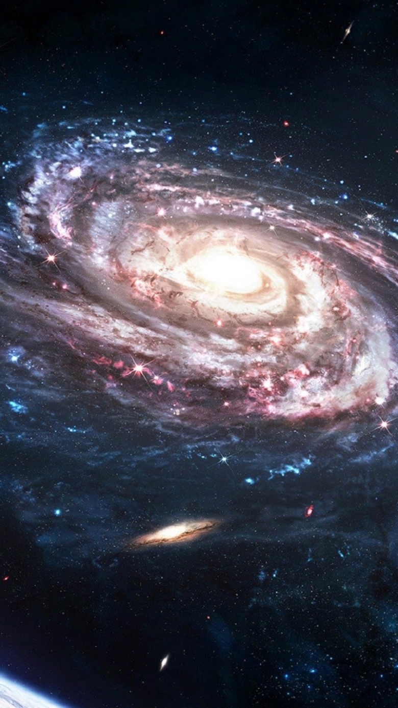 蓝色太空h5背景