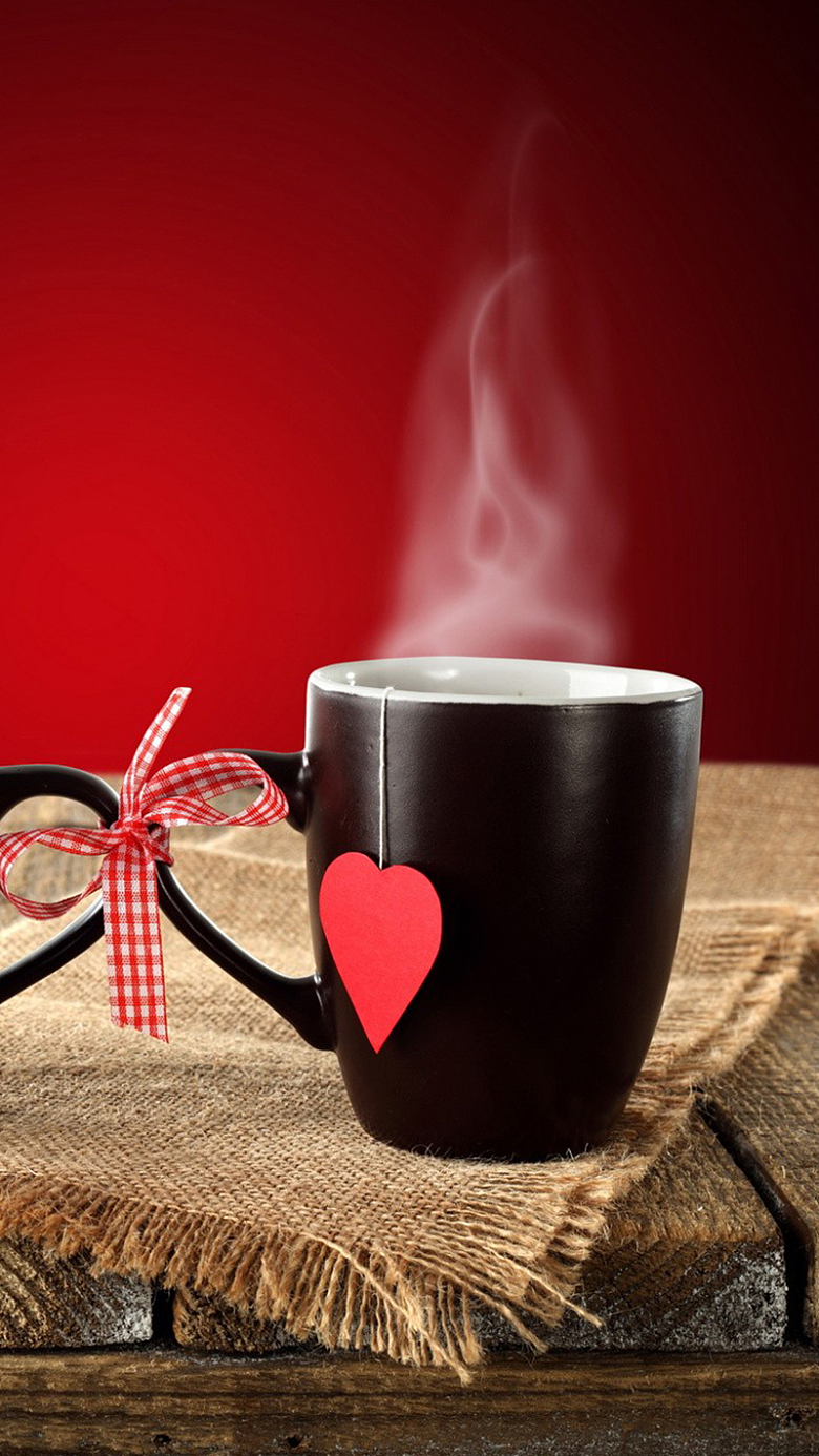 情人节爱心咖啡H5背景素材
