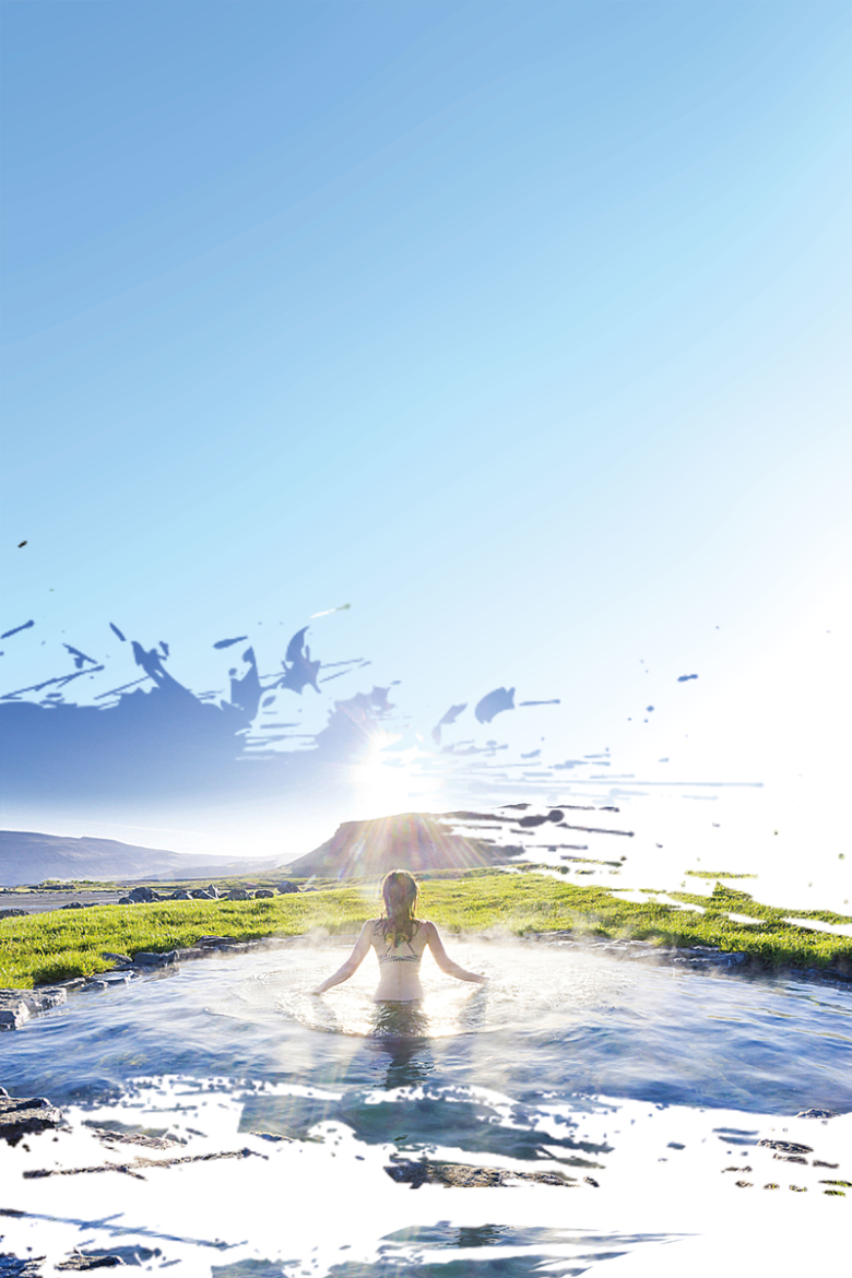 关键词 : 冬季旅行,浅蓝色,摄影,温泉,风景,人物海报,美女背影,温泉