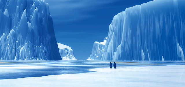 冰爽蓝色冰川夏季冰凉淘宝天猫电商banner