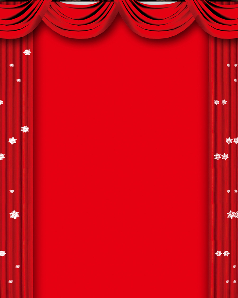 红色窗帘幕布背景