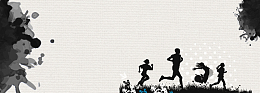 学校社团招新水墨灰色banner