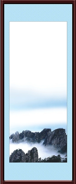 中国风国画校园文化展板海报背景模板