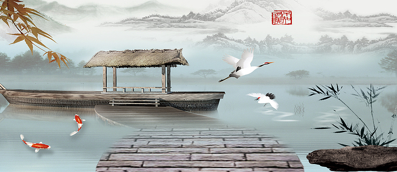 中国风古风banner背景