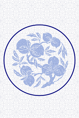 矢量中国风青花瓷底纹花纹背景