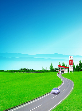 汽车加油站海报背景素材