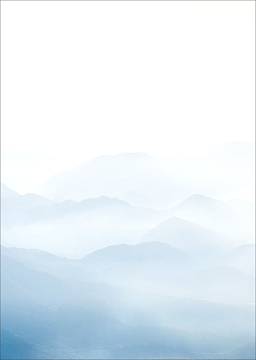 蓝色中国风山峰背景