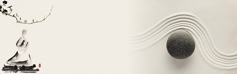 简洁禅意banner海报背景