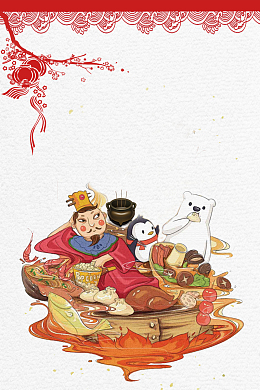鸡年过小年传统年画图片设计素材