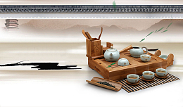 茶道茶具高清背景