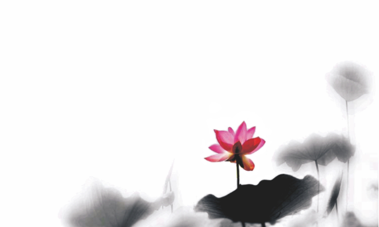 水墨莲背景素材免抠素材免费下载 觅元素51yuansu Com