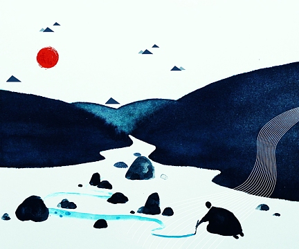 中国风水墨风大背景素材