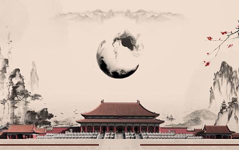 中国风传统建筑高清背景