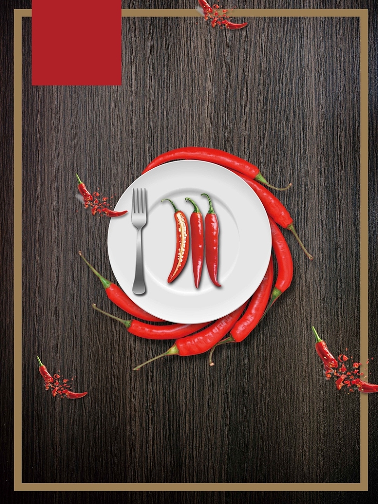 创意美食湘菜辣椒宣传推广