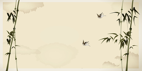 矢量古典中国风手绘竹子竹林背景