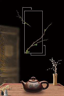 普尔茶叶背景素材图片-普尔茶叶背景图片下载-觅元素