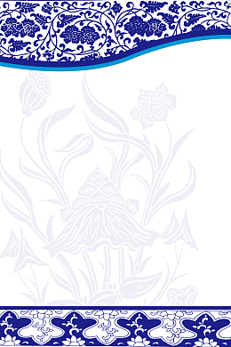 矢量中国风青花瓷花纹背景
