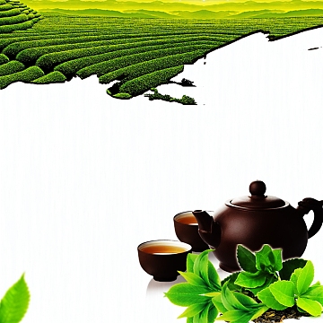 清新简约茶广告背景