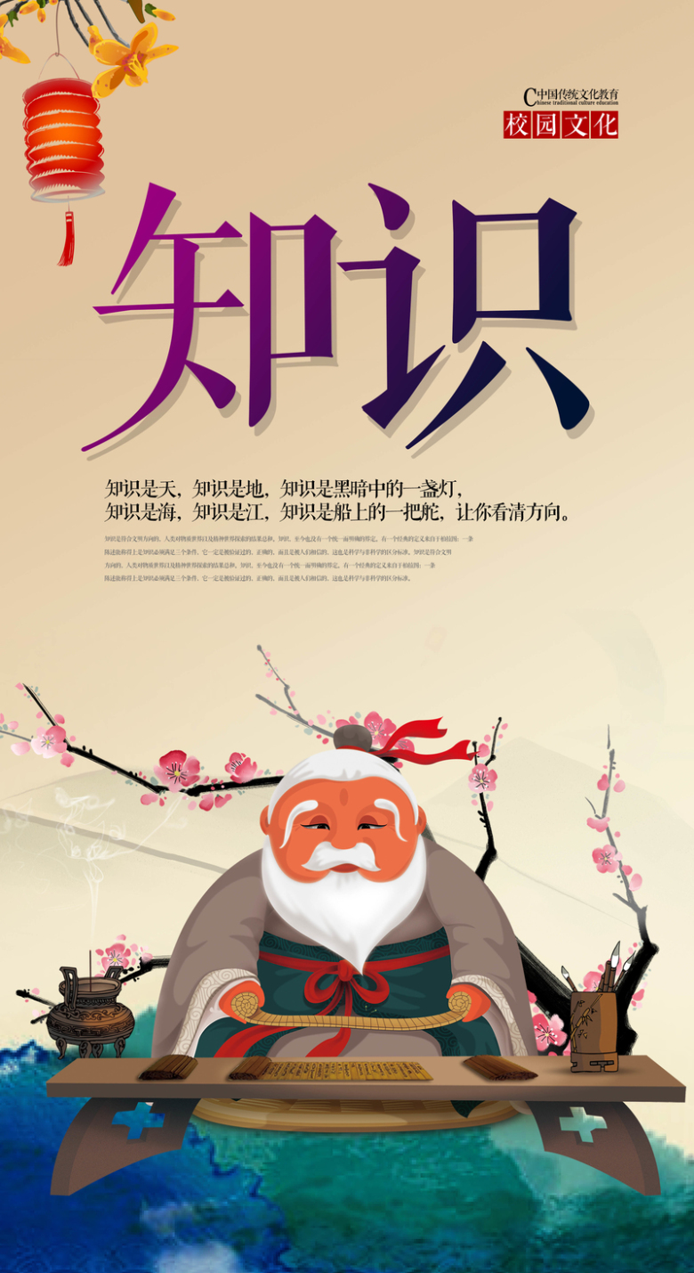 传统知识文化海报