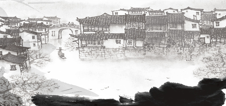 房地产旅游中国风大气海报背景