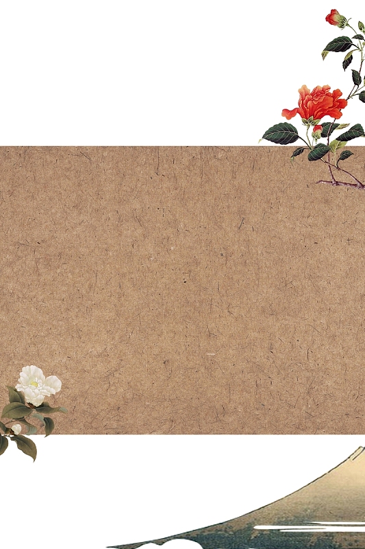 工笔画花叶背景图jpg中国风工笔画琴h5背景素材jpg中国风玉兰春彩雕